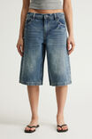 Mega Baggy Jort, SPOILED BLUE/CRYSTAL FLAMES - example image 2