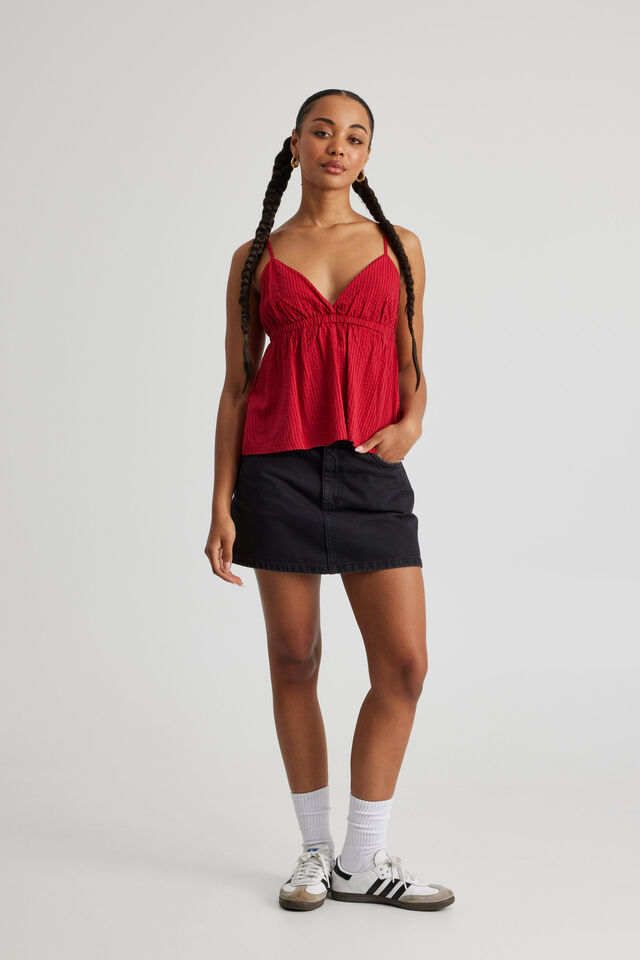 Charlotte Cross Over Cami, RED