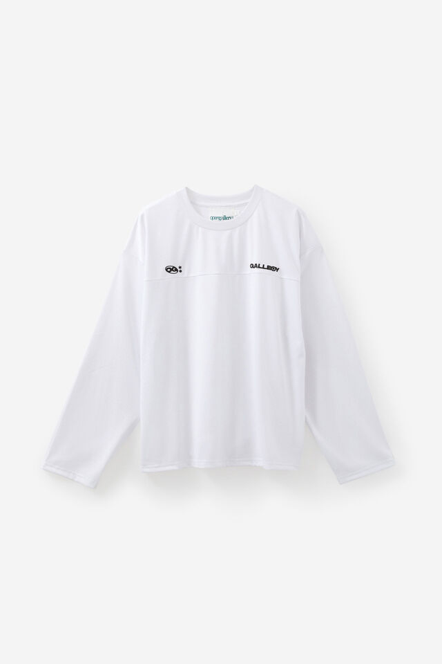 Open Gallery Long Sleeve Mesh Tshirt, OG WHITE/GALLERY PANEL