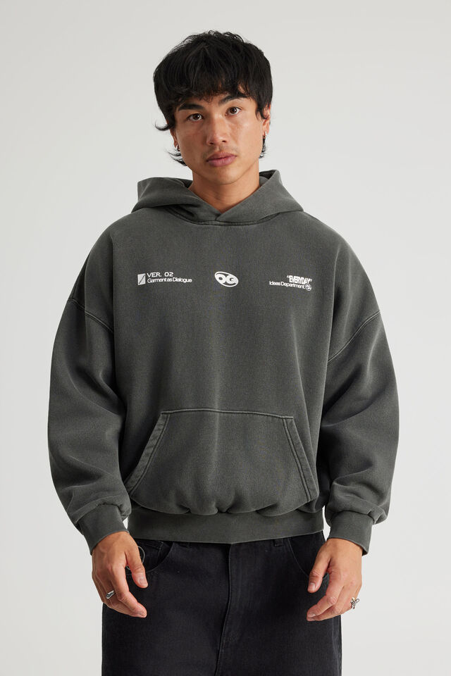 Open Gallery Hoodie, OG WASHED TITANIUM/IMPERMANENCE