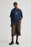 Heavy Weight Box Fit Nba Tshirt, LCN NBA STORM NAVY/LA LAKERS COLLEGIATE - alternate image 2