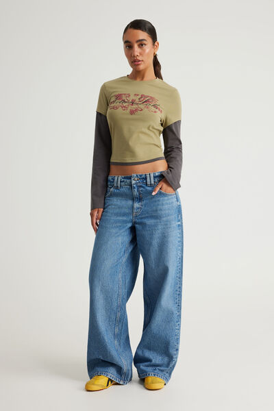 Mid Rise Baggy Jean, DREAM WAVE