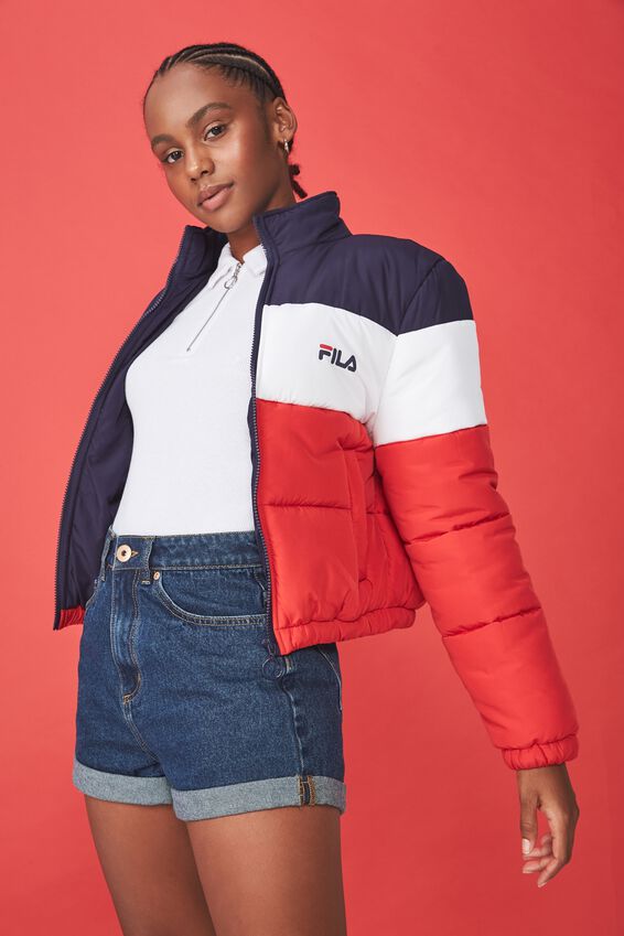 Fila Lcn Puffer Jacket, EVENING BLUE/LYCHEE/WHITE
