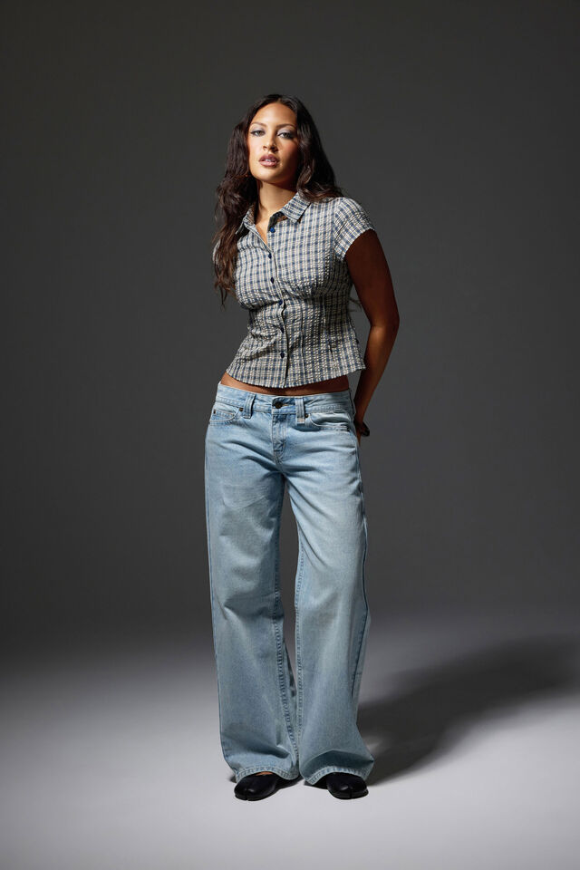 Short Sleeve Fitted Shirt, HARBOR CHECK