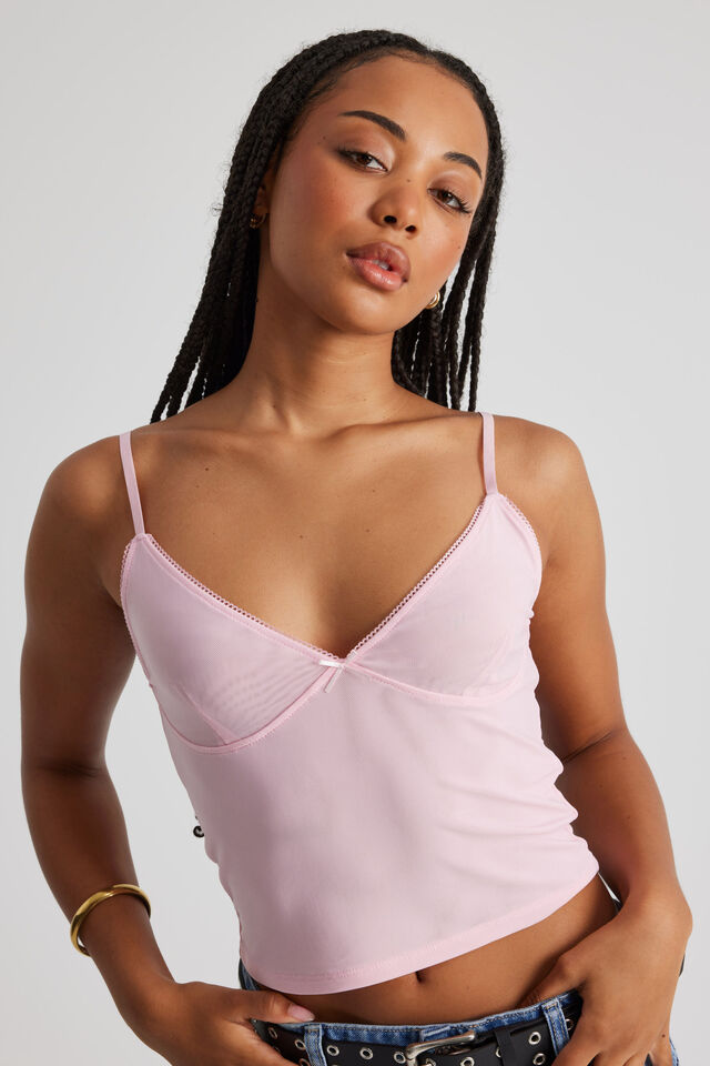 Sophia Mesh Cami, PINK