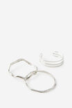 Warped Bangle Pack, SILVER - alternate image 1