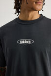 Heavyweight Box Fit Nfl Tshirt, LCN NFL RAIDERS WASHED SLATE/OAKLAND BARCODE - alternate image 4