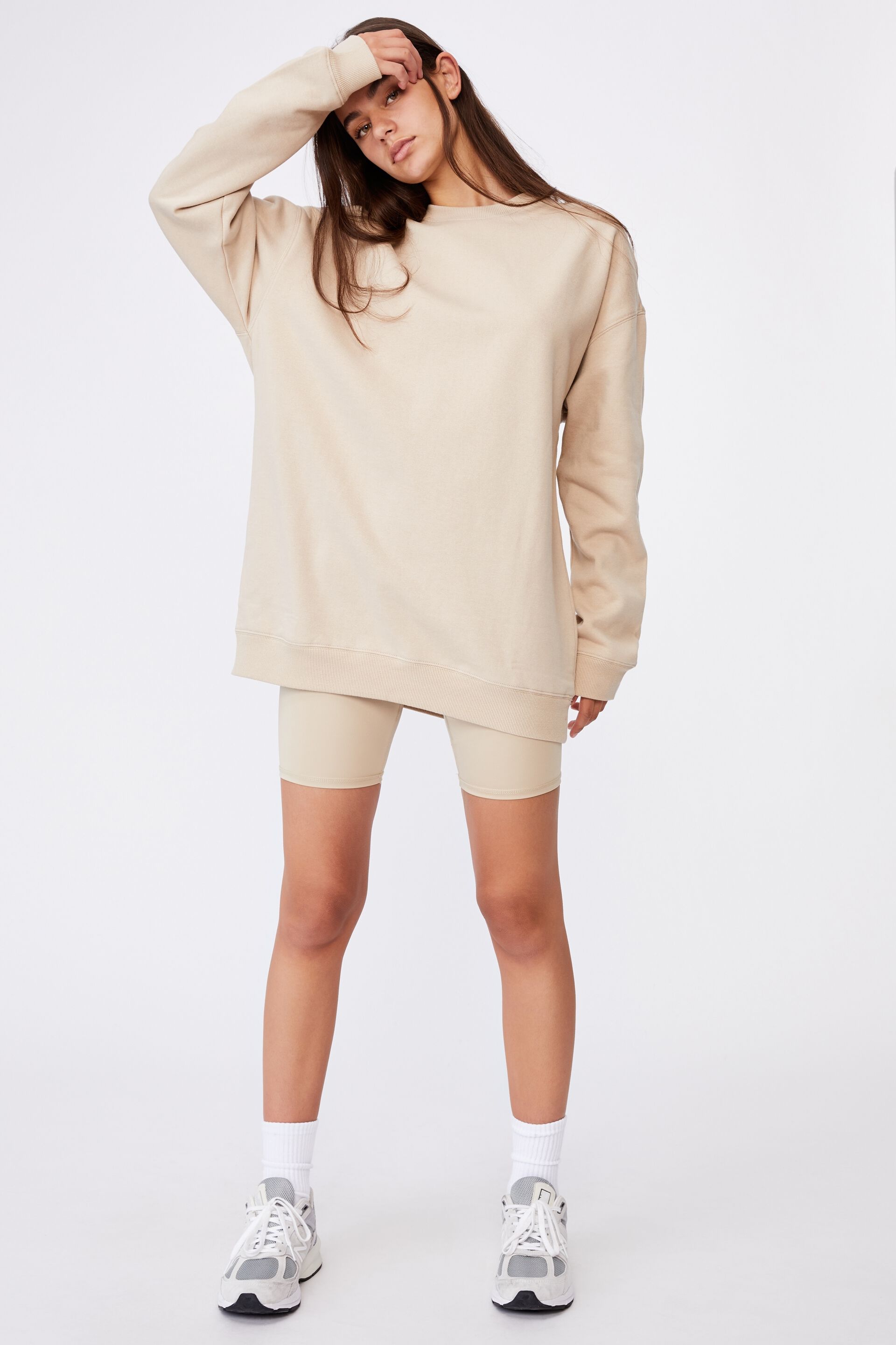 factorie oversized crew neck sweater