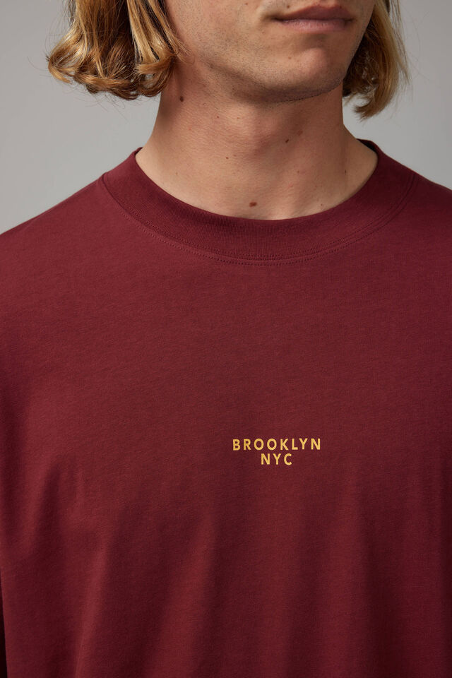 Box Fit Unified Tshirt, BORDEAUX/BROOKLYN ESC