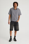 Half Half Short Sleeve Shirt, HH SLATE CHECK - alternate image 2