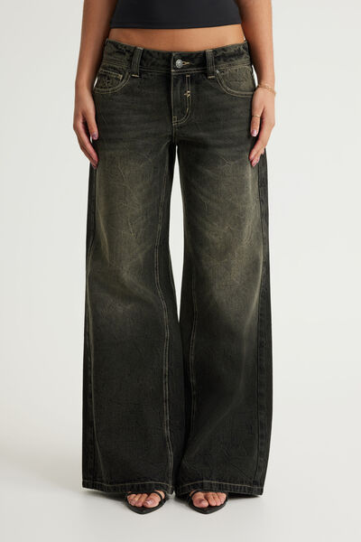 Era Low Super Wide Jean, SANCTUM - STUDDED POCKET