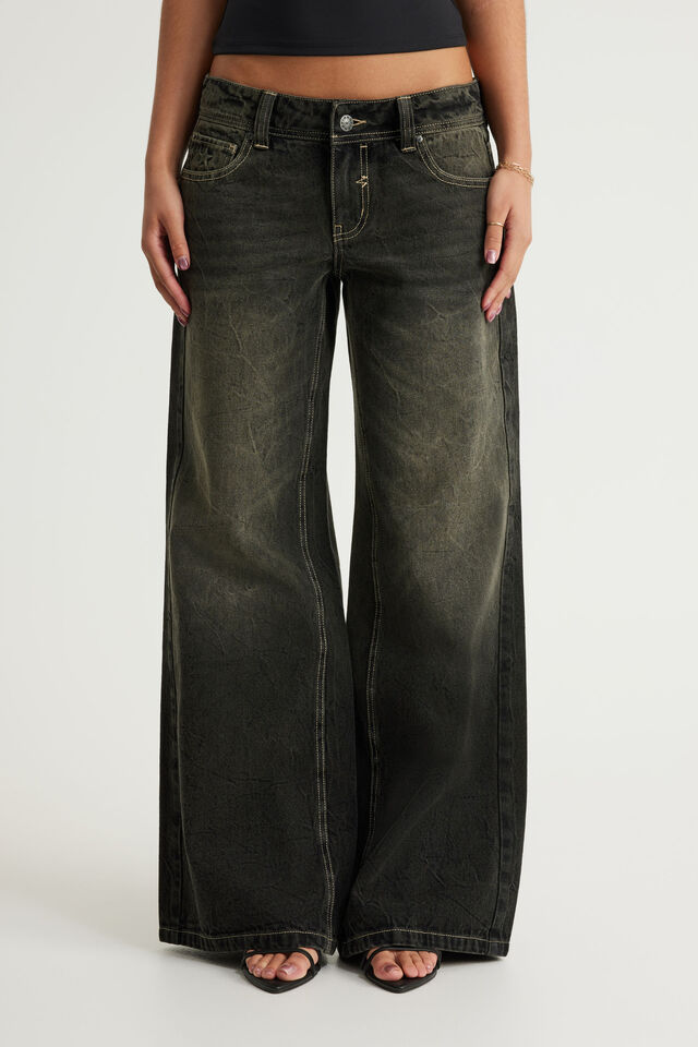 Era Low Super Wide Jean, SANCTUM - STUDDED POCKET