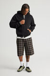 Authentics Boxy Zip Thru Hoodie, BLACK - example image 2