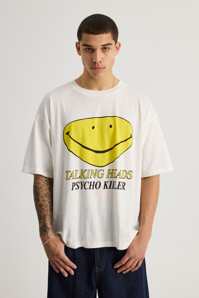 Box Fit Music Merch T Shirt, LCN WMG CLOUD/TALKING HEADS PSYCHO