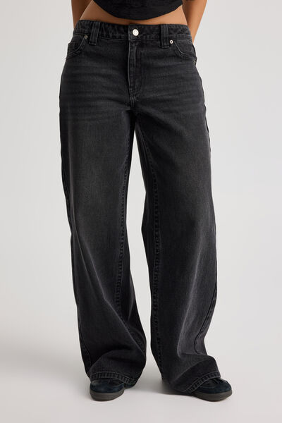 Low Rise Relaxed Jean, MIDNIGHT BLACK