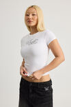 Fitted Graphic Tee, WHITE/ANGEL - alternate image 1