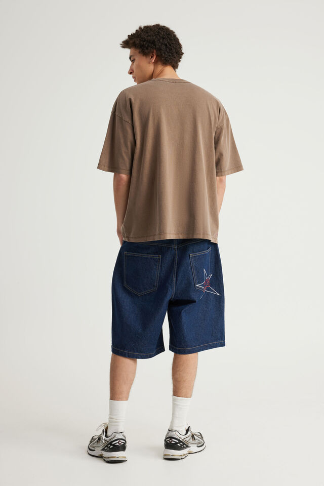 Half Half Classico Denim Short, DEEP INDGO/HH STAR