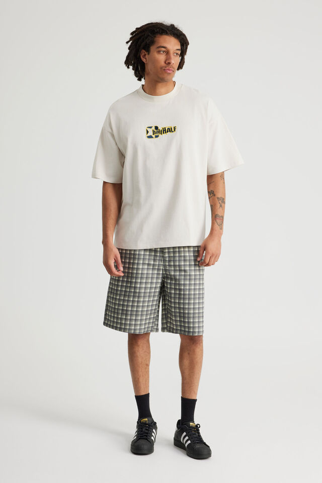 Half Half Heavyweight Box Fit Graphic Tshirt, HH PUMICE/SMASH N GRAB