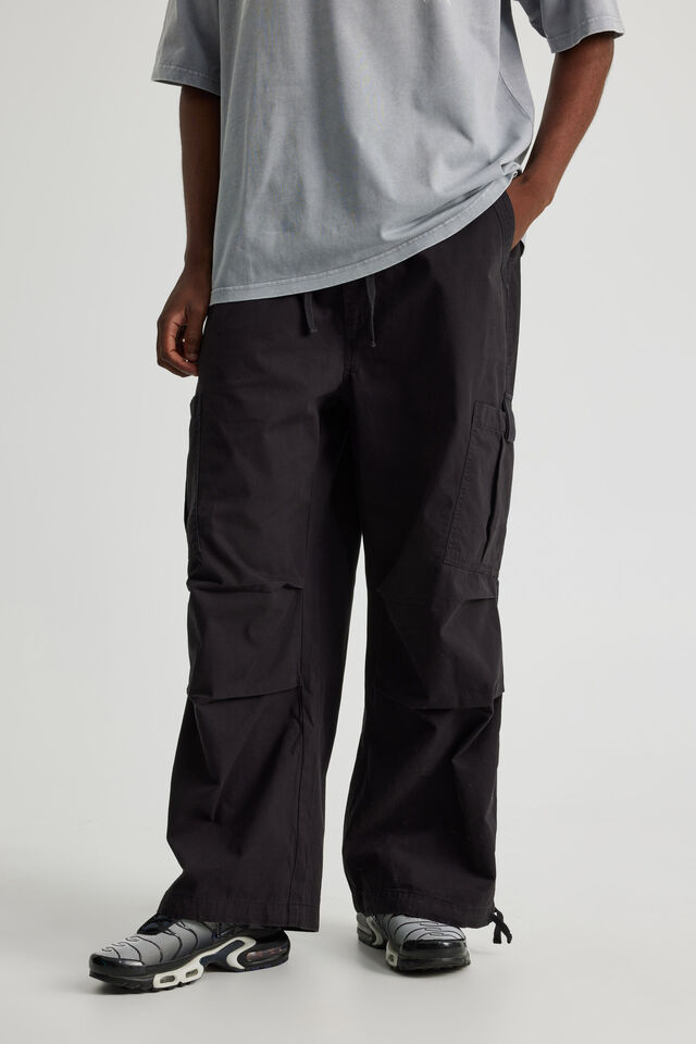 Notion Ultra Baggy Cargo Pants, BLACK