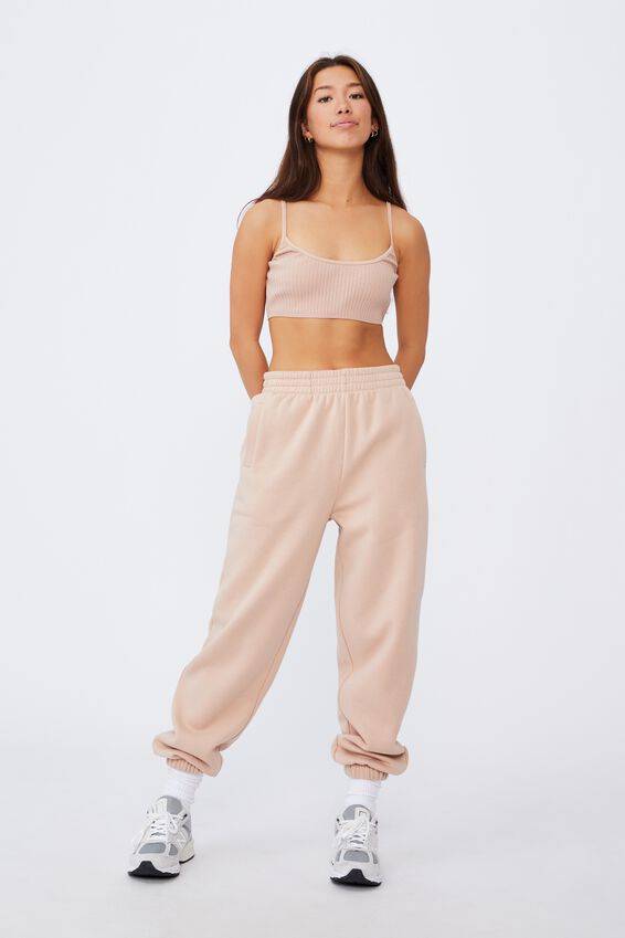 Ultra Crop Tank, RUGBY TAN