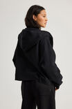 Authentics Boxy Crop Zip Through, BLACK - alternate image 3