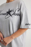 Oversized Graphic Tee, GREY MARLE/HEAVEN SENT - alternate image 4