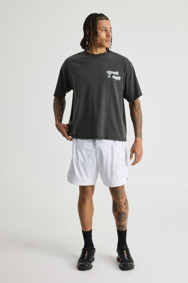 Nfl Basketball Short, LCN NFL WHITE/MIAMI DOLPHINS STEALTH