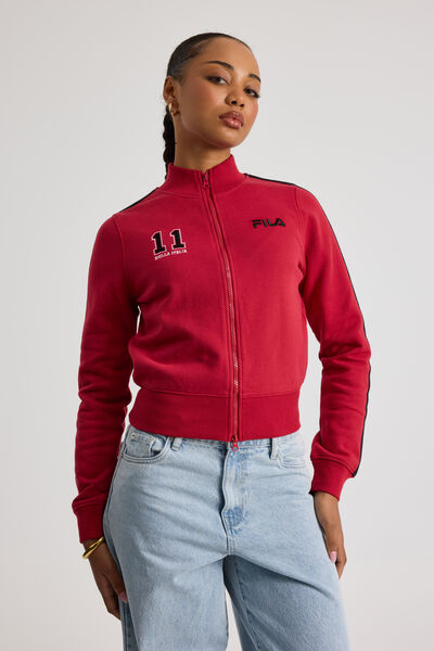 Fila Lcn Zip Through Track Top, SCOOTER RED/FILA BIELLA ITALIA 11