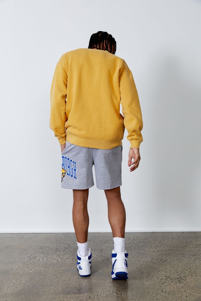 Oversized College Crew, LCN PIT WASHED YELLOW/PITTSBURGH