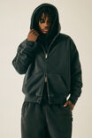 Authentics Premium Zip Through, WASHED BLACK - example image 1