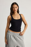 Authentics Scoop Neck Tank, BLACK - alternate image 3