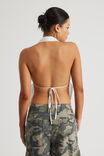 Backless Halter Tie Top, WHITE LACE - alternate image 3