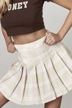 Pleated Skirt, VADA CHECK_STONE