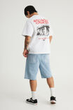 Half Half Baggy Denim Short, CLEAN BLEACH - example image 3