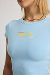 Fitted Graphic Tee, AIRY BLUE/WISH ME LUCK - alternate image 4