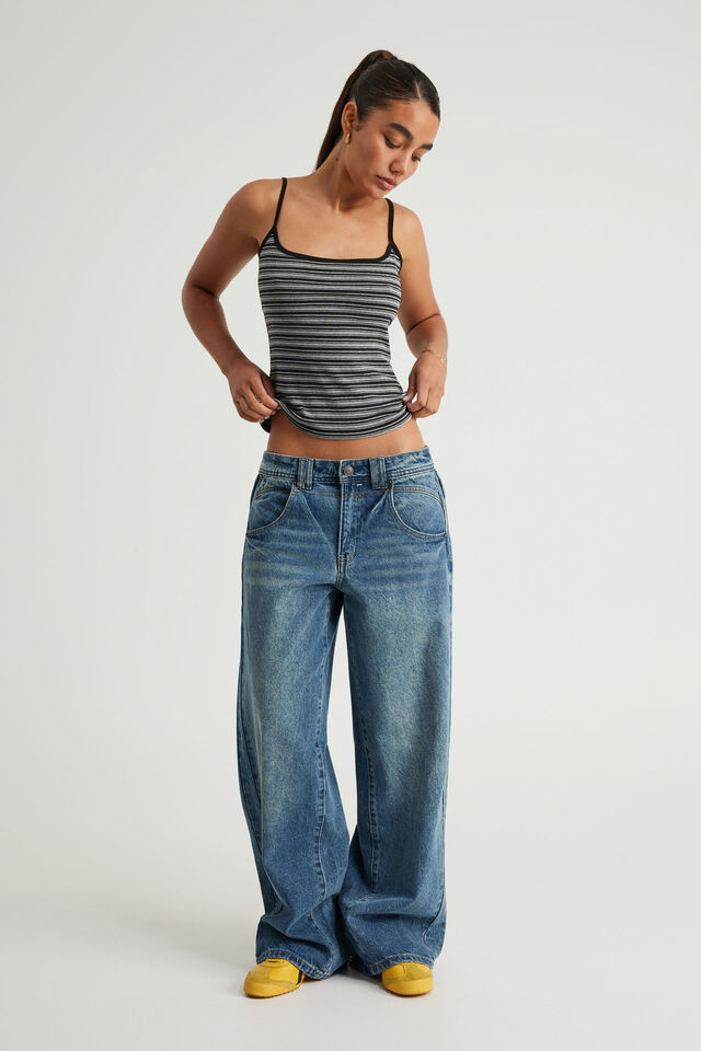 Kiki Cami, BLACK MARLE STRIPE