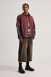 Half Half Short Sleeve Shirt, HH RED GREY/MICRO CHECK - alternate image 2
