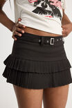 Romy Double Pleated Skirt, BLACK - alternate image 4