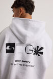 Open Gallery Hoodie, OG SILVER MARLE/OPEN GALLERY MOTIFS - alternate image 6