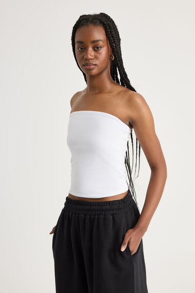 Authentics Longline Bandeau, WHITE