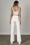 Split Front High Waisted Pant, STONE WHIRLPOOL
