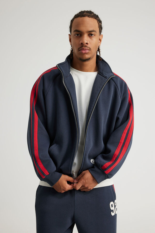 Open Gallery Funnel Neck  Zip Through, OG WASHED SEAL/92