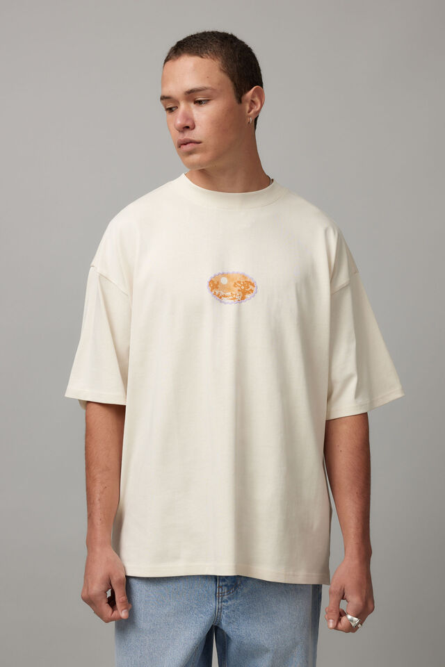 Heavy Weight Box Fit Graphic Tshirt, HH OFF WHITE/HALF HALF COUNTRY CLUB