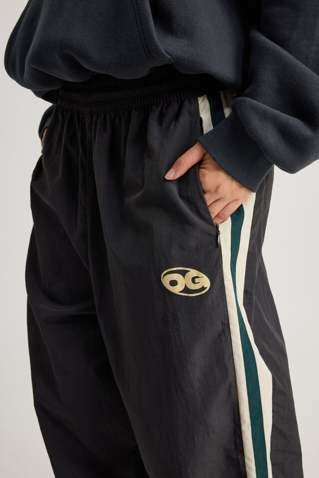 Open Gallery Baggy Nylon Track Pant, OG SLATE/KELP