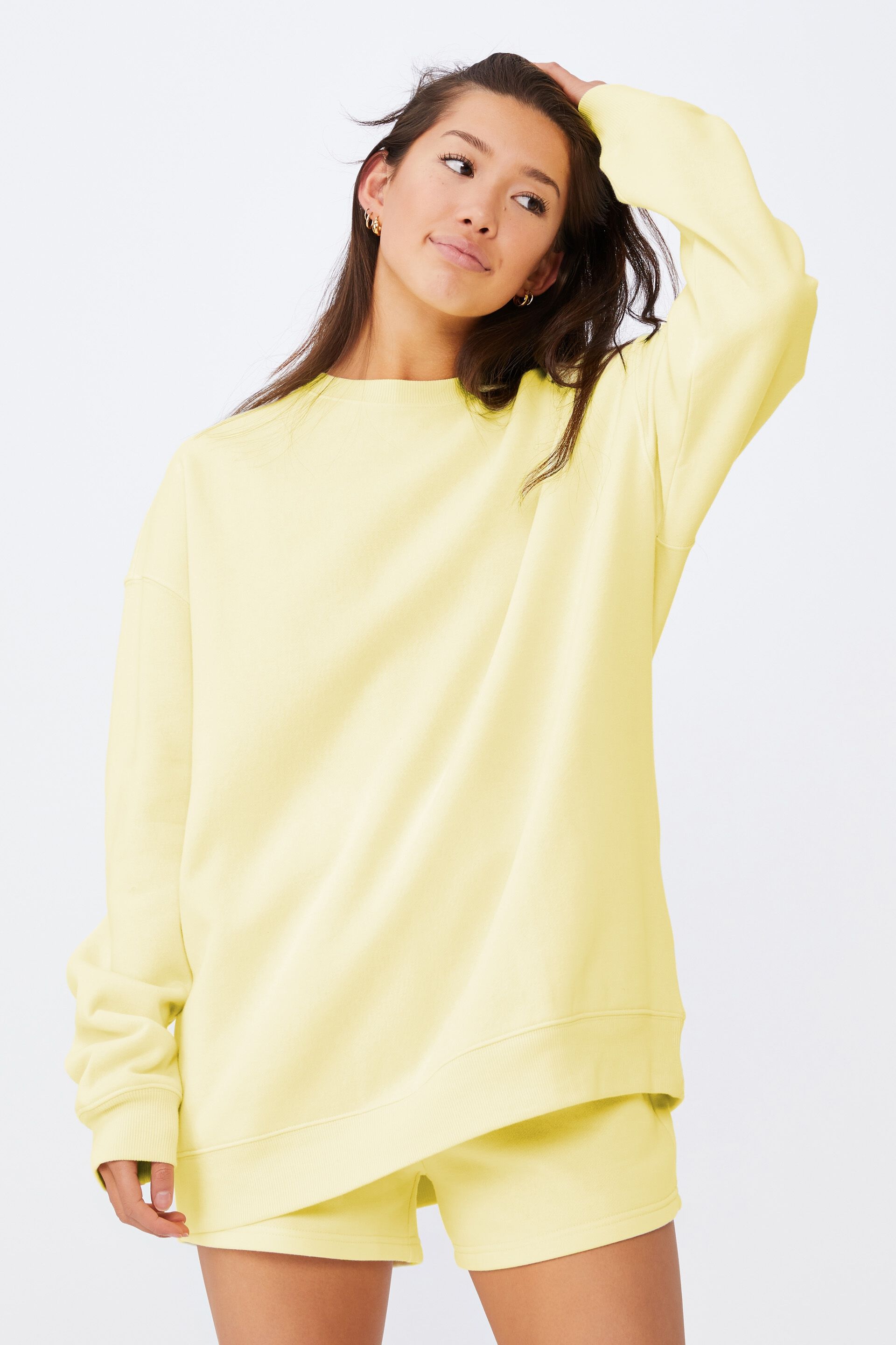 factorie oversized crew neck sweater