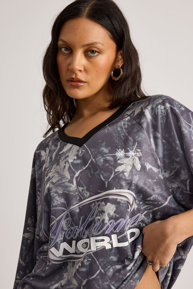 Oversized Sports Jersey, CAMO/PALERMO WORLD