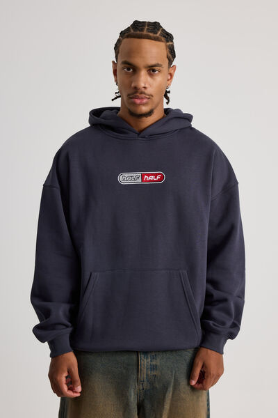 Half Half Hoodie, HH NAVY BLAZER/HALF PILL