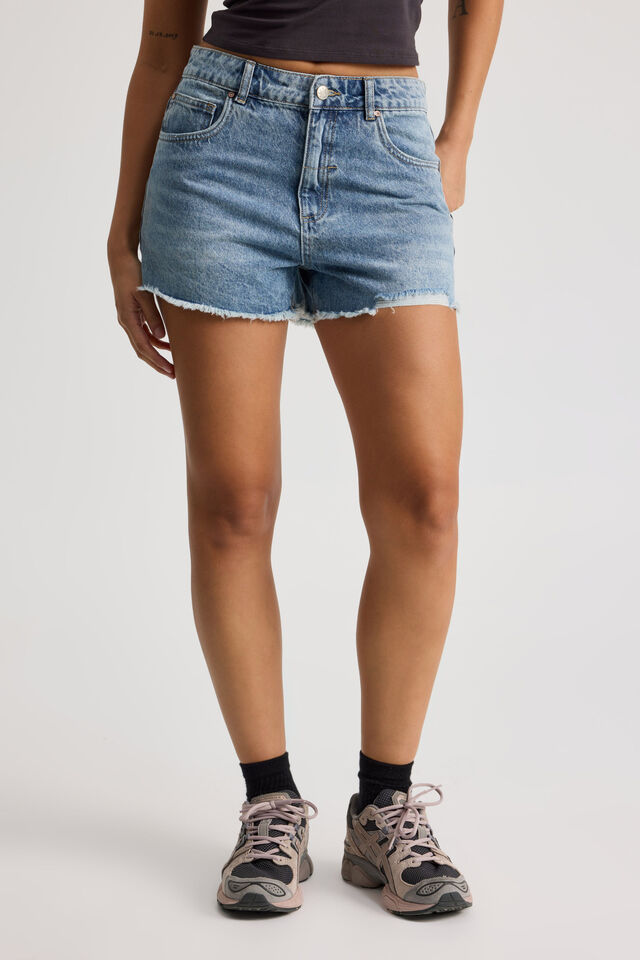 Street Cut Off Denim Short, VENICE BLUE