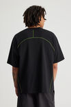 Half Half Boxy Raglan Tshirt, HH BLACK LIME/HALF HALF TONAL - alternate image 3