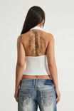 Open Back Halter Shirt, CLOUD - example image 3